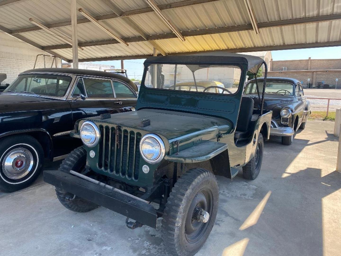 1949 Green /Black Jeep Willys (CJ3A26740) , located at 1687 Business 35 S, New Braunfels, TX, 78130, (830) 625-7159, 29.655487, -98.051491 - Photo#0